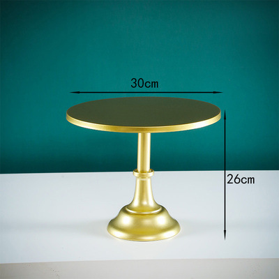 Hem fest display monter bröllop dekoration smidesjärn födelsedag bricka dessert fudge skrivbordet afternoon tea tårtställ: Guld 30cm