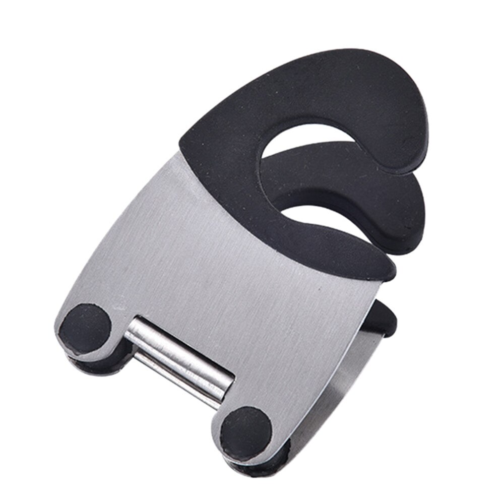 Anti-Scalding Spatula Clips Home Kitchen Stainless Steel Pot Pan Holder Spatula Clip Spoon Rest Pots Clip Kitchen Useful Hooks: black