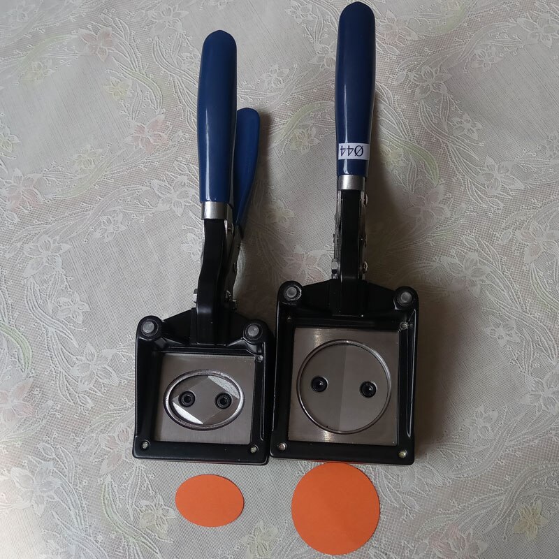 Hand Held Manual Ronde 25Mm 32Mm 38Mm 44Mm Papier Grafisch Punch Die Cutter Voor Pro Button maker