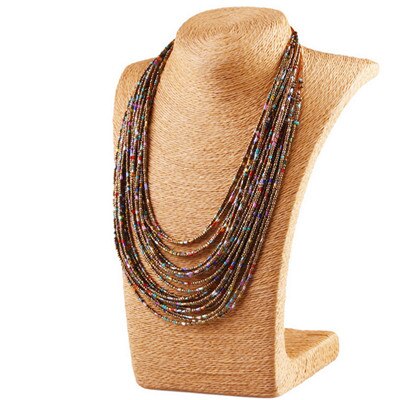 6 Color to Selection Bohemia Style Long Handmade Bead Multi-layer Necklace Jewelry for Lady: Style 3