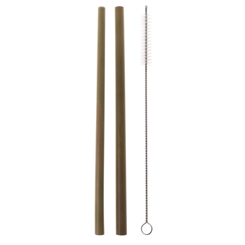 Natural Bamboo Straw Eco Friendly Reusable Straw Organic Bamboo Drinking Straws Bar Accessories: GN