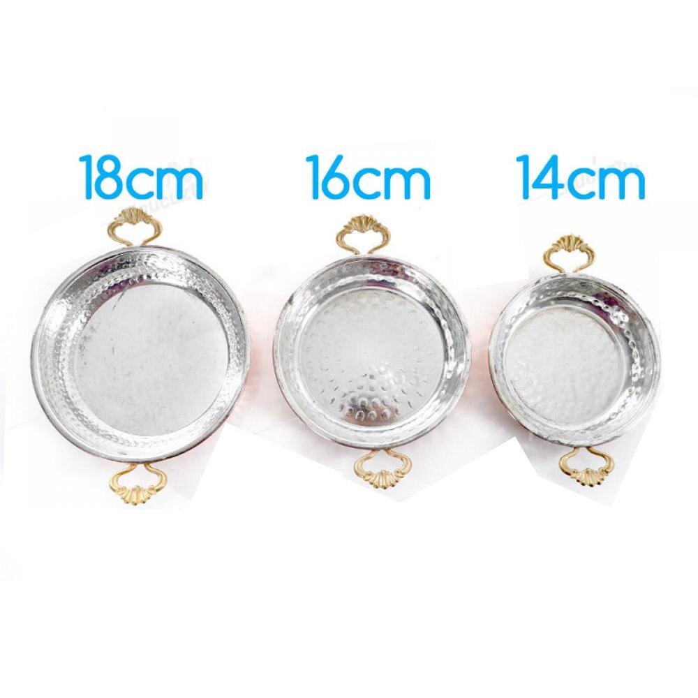 Koperen Pan Sunny Side Up Ontbijt Antieke Traditionele Set Van 3 Of 1Pcs Omelet Brunch Ei Keukengerei Cook Mediterrane zee