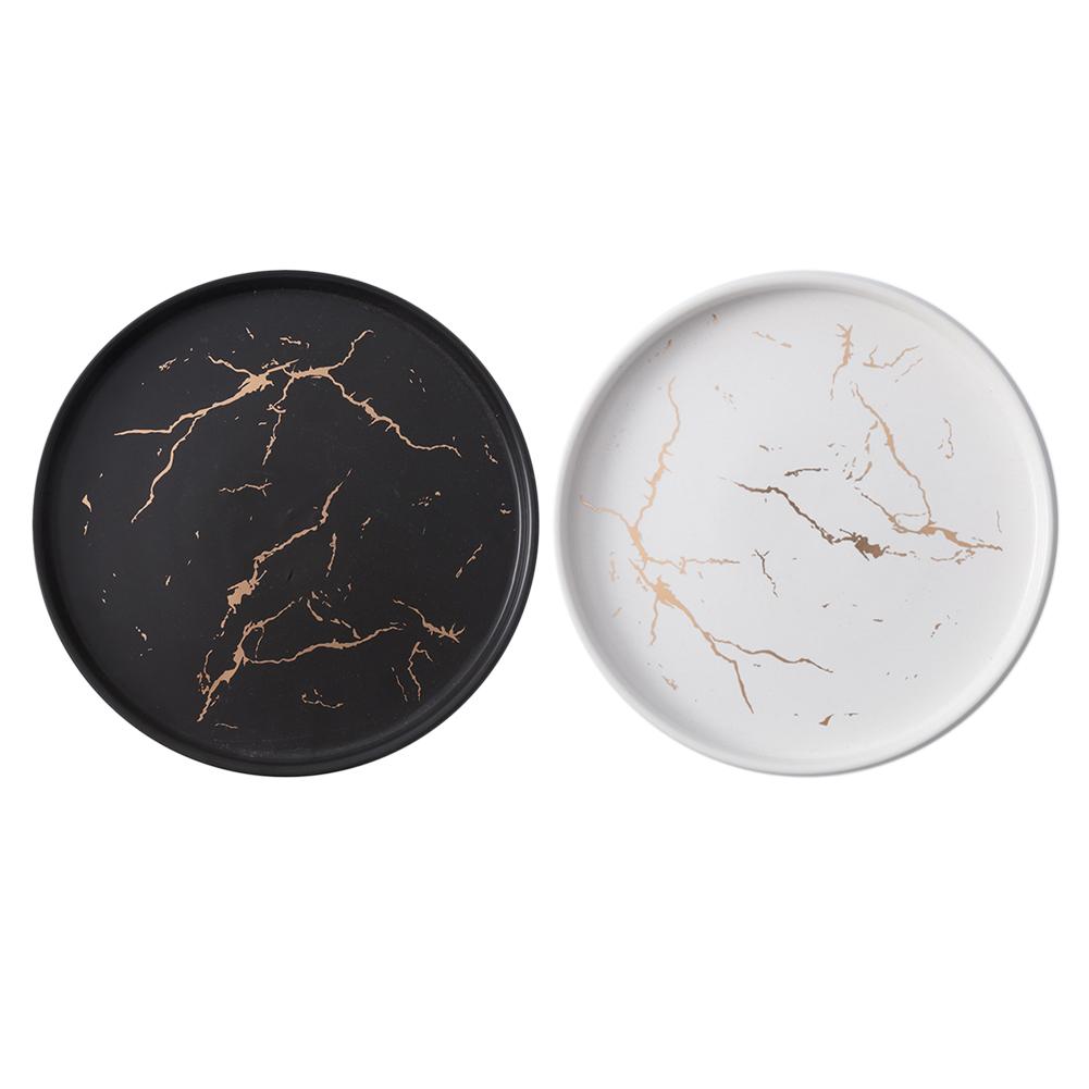 Vaisselle en céramique de Style scandinave | Assiette en marbre, décoration de bureau assiette à Steak de l'ouest, accessoires de tir, décor d'assiette à déjeuner