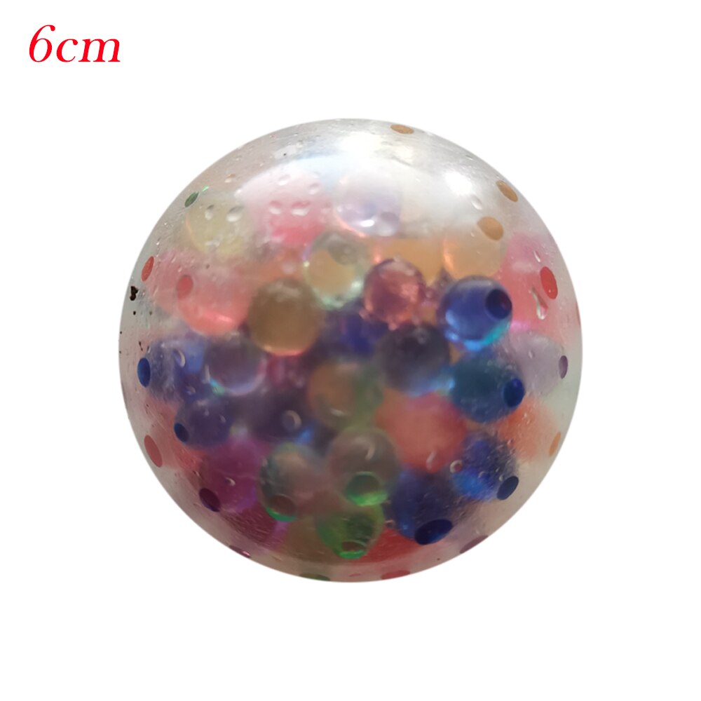Anti-Stress Sticky Wall Balls Color Sensory Toy Party Office Pressure Ball Stress Reliever Throw Fidget Toy Kids Stick Ball: 6CM clear