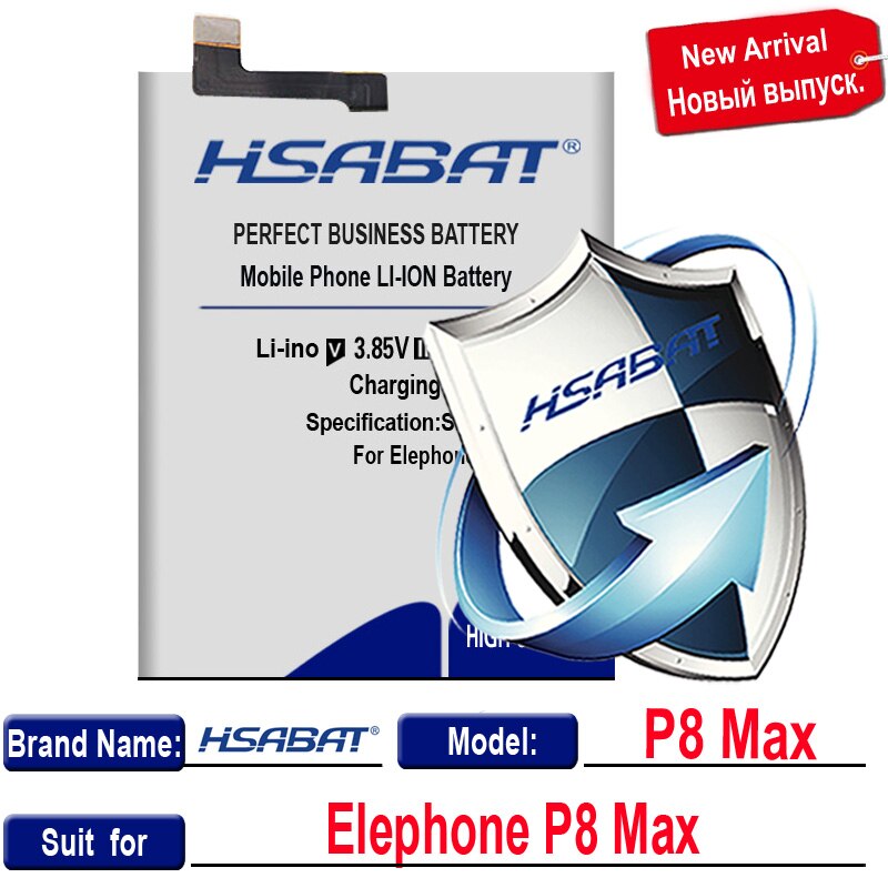 HSABAT-Batería de para Elephone S7 / R9 / S3 / A5 / P8 Max / P8000 / P8 mini / P9000 P9000 Lite / S7 MINI / A4 / M2 / P8: for Elephone P8 Max
