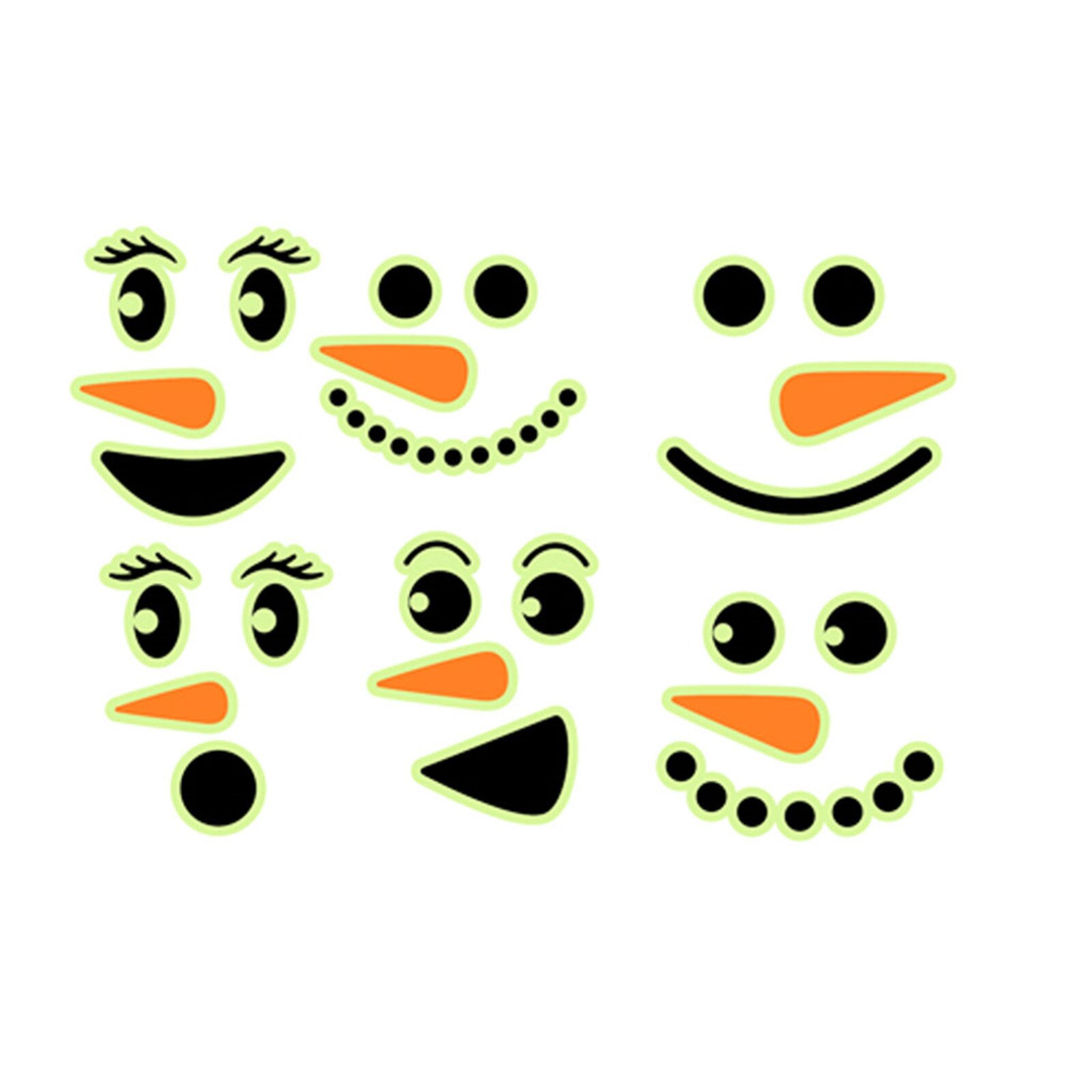 DIY Luminous Wall Sticker Christmas Luminous Fridge Sticker Cartoon Santa Candy Sticker Cane Sticker 3D Fridge stickers