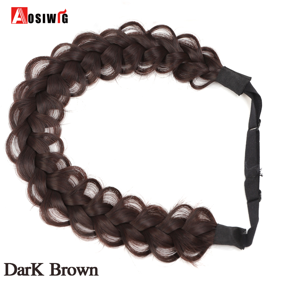 Accesorios para el cabello de para mujeres y niñas, peluca sintética, bandas para el cabello, diadema Vintage, trenzas, diademas, accesorios para peluca de cabello: 1B/30HL