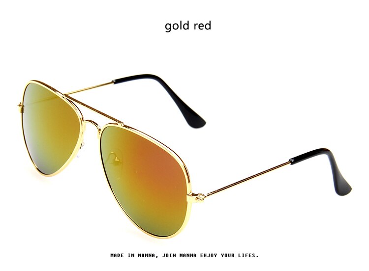 Longkeeper drenge piger børn solbriller mærke retro sød pilot solbriller børn oculos de sol gafas  uv400: Guldrød