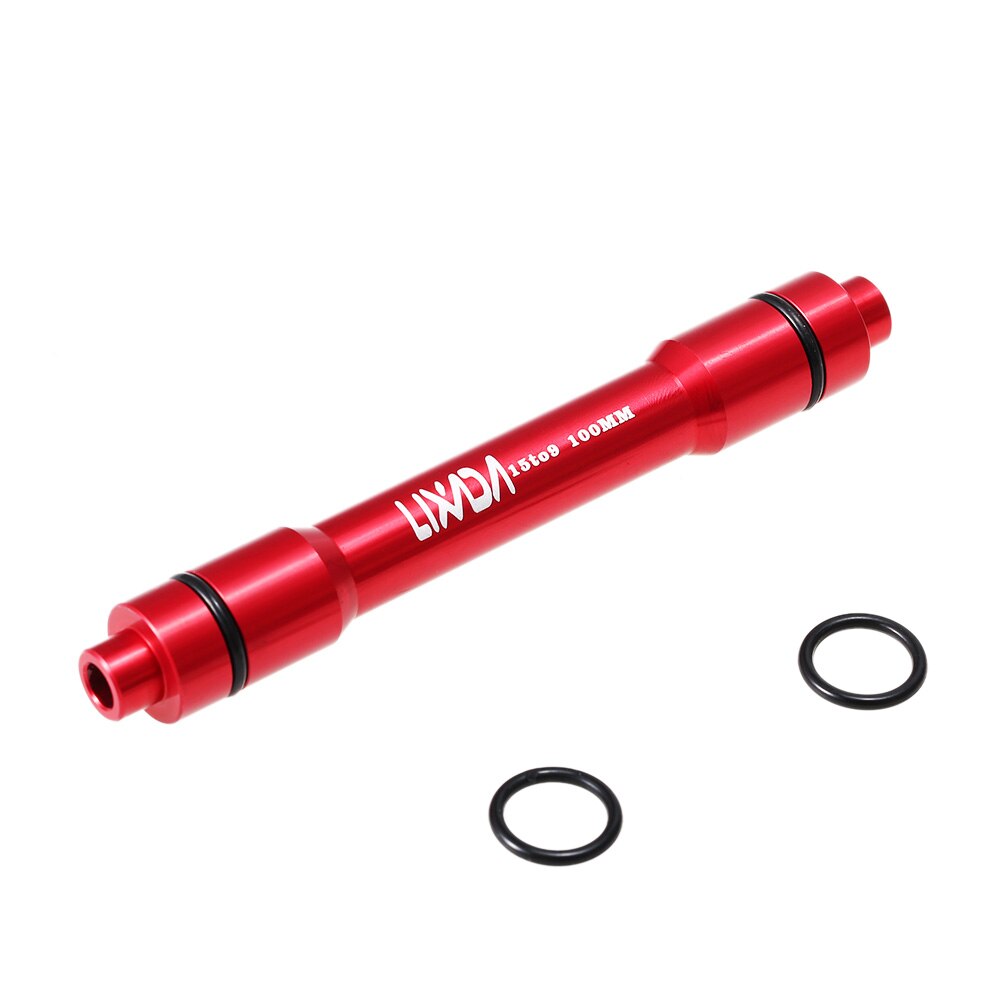 Lixada Wheel Hub 12mm to 9mm QR Adapter MTB Bike Thru Axle Hub Quick Release 100/135/142/148mm Bicycle Front Wheel Hub Adapter: Hub 100M Red 2
