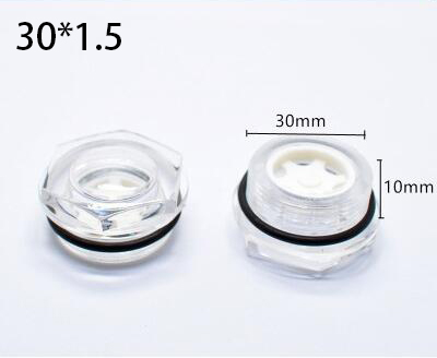 16/18/20/22/24/26/27/30/33/36/42mm*1.5 gevinddiameter luftkompressorindikator plast sekskant olievæskeniveau skueglas: Lilla