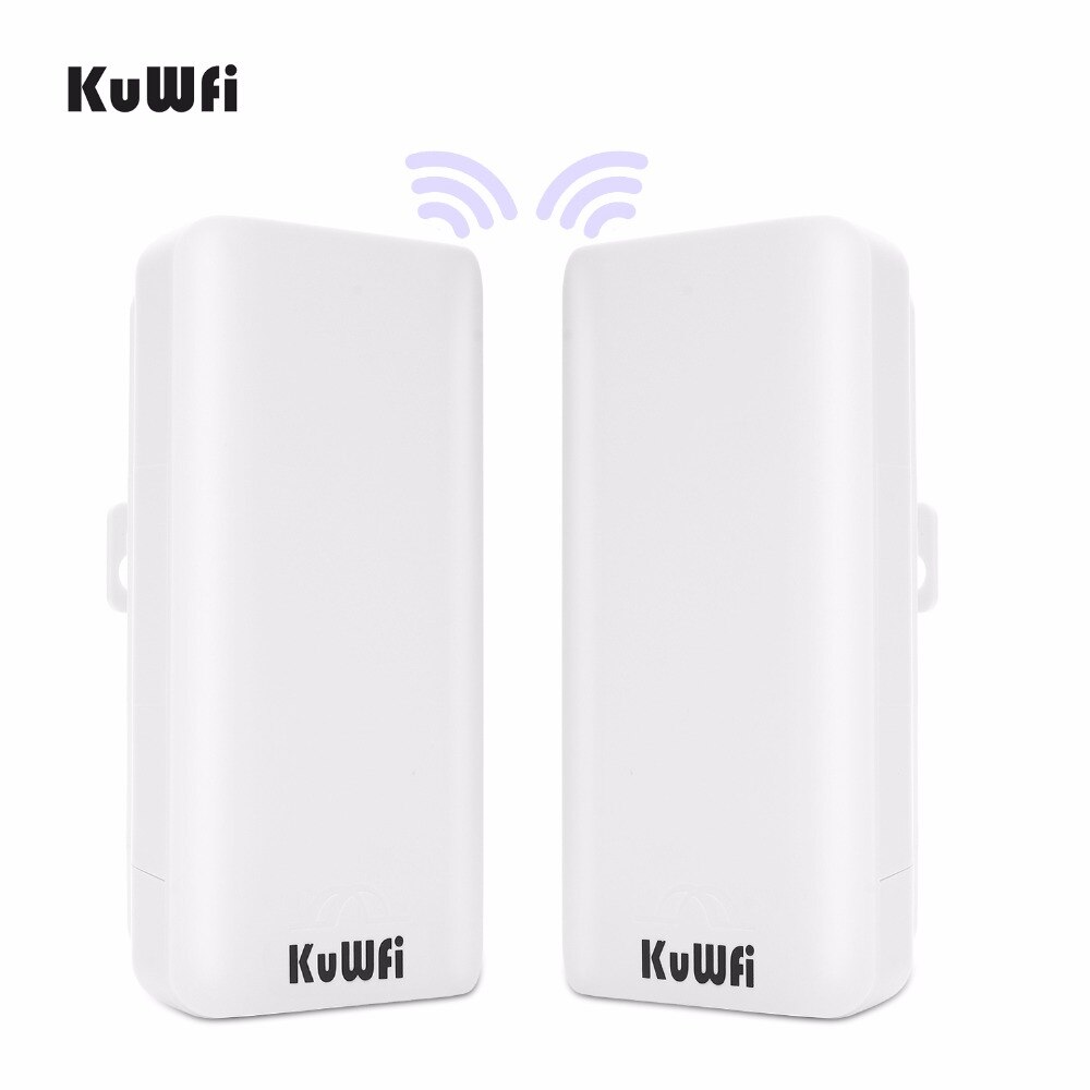 KuWFi Outdoor Wifi Router 300Mbps Wireless Repeater Wifi Bridge/CPE/AP Router Point to Point 1KM Long Distance Wifi Coverage: 2pcs