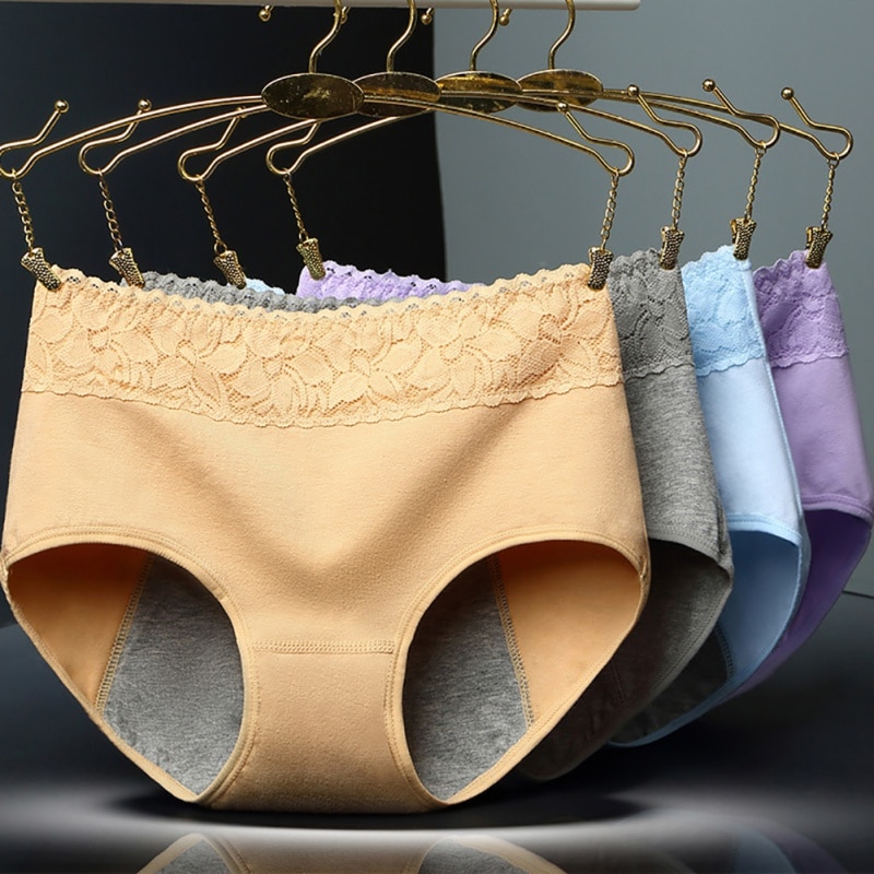 Vrouwen Menstruatie Ondergoed Cozy Lace Slipje Dames Naadloze Fysiologische Lekvrij Ondergoed Lingerie Calcinha