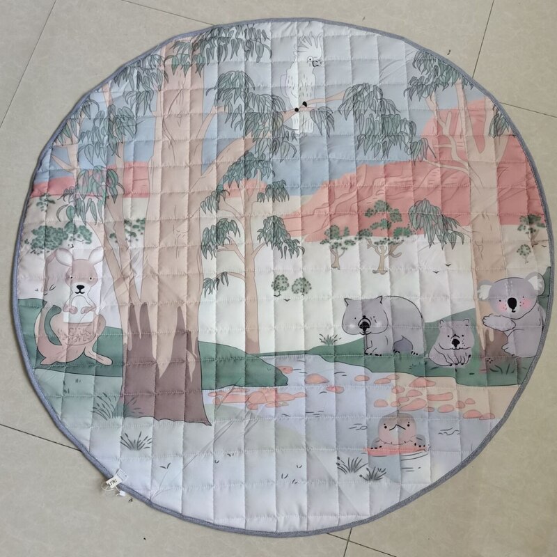 Rond speelkleed voor babies van Bloomingville met wilde dieren. Leuk! - BRIC.Living