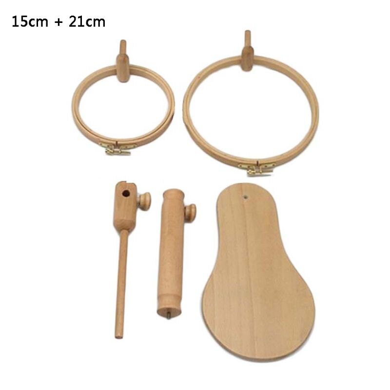 Wood Embroidery Hoop Stand Cross Stitch Needlework Ring Frame Sewing Adjustable: B