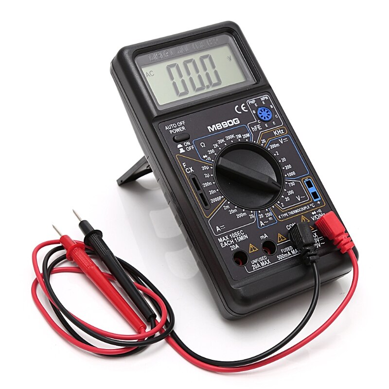 M890G Digital Multimeter DMM AC DC Volt Amp ohm Temperature Meter Frequency