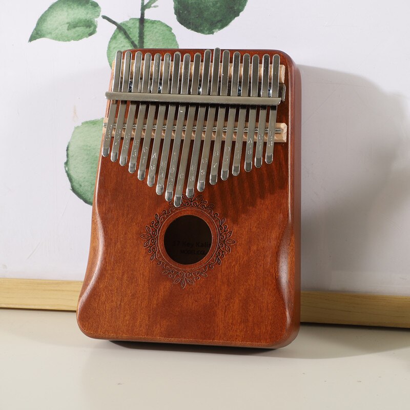 Liyin-kalimba de 17 teclas, piano de pulgar de cuerpo de caoba, 17 llaves, instrumento Musical mbira de la mejor y buen sonido: G-flower