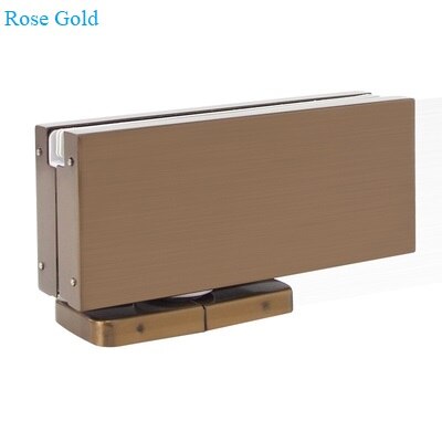Face Mount Digging Free Floor Closer Spring Glass Door Patch Fitting Pivot Hinge Brush Matte Black Rose Gold Titanium: Rose Gold