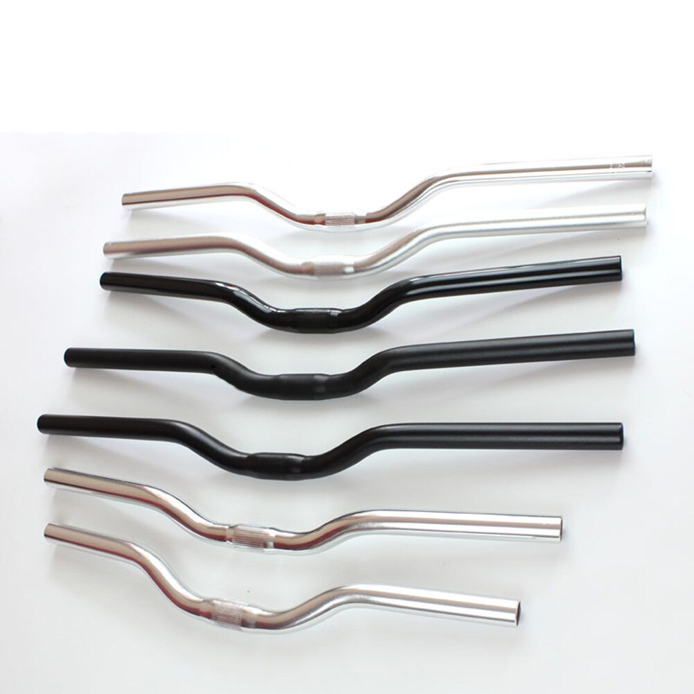 Alliage d'aluminium vtt montagne vélo pliant longue guidon vélo barre 25.4mm longueur facultative 480mm-580mm