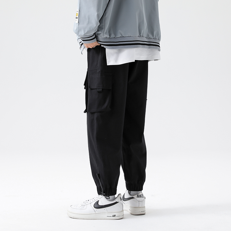 Trend Ladung Hosen Männlichen Multi-Tasche Schwarz Armee Hosen Japan Stil verlieren Jahrgang Jogger keuchen männer