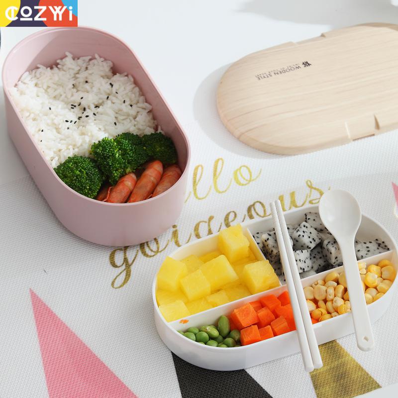 800ml Lunch Box Gezonde Materiaal Bento Dozen Magnetron Servies Voedsel Opslag Container Voor School Office