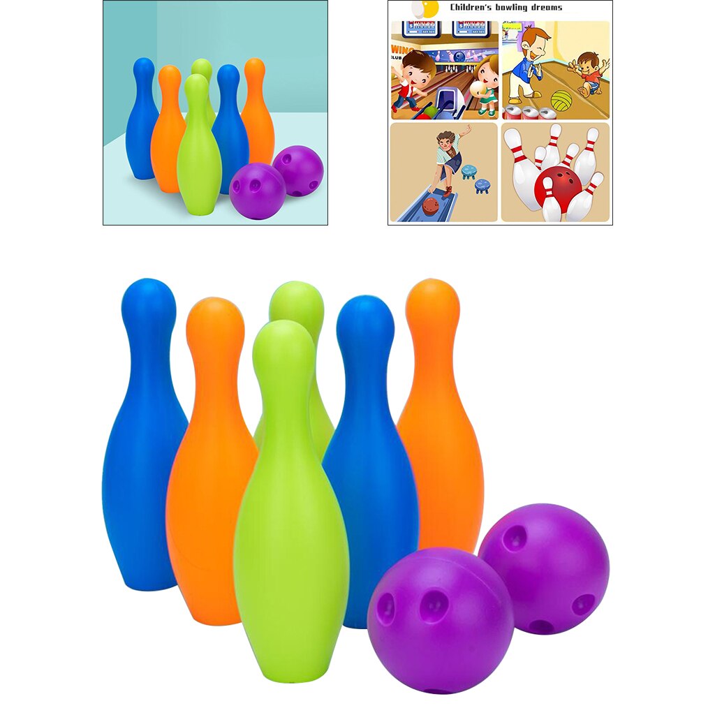 Boules de Bowling en plastique, ensemble de jeu pour enfants d'âge scolaire, pour garçons et filles