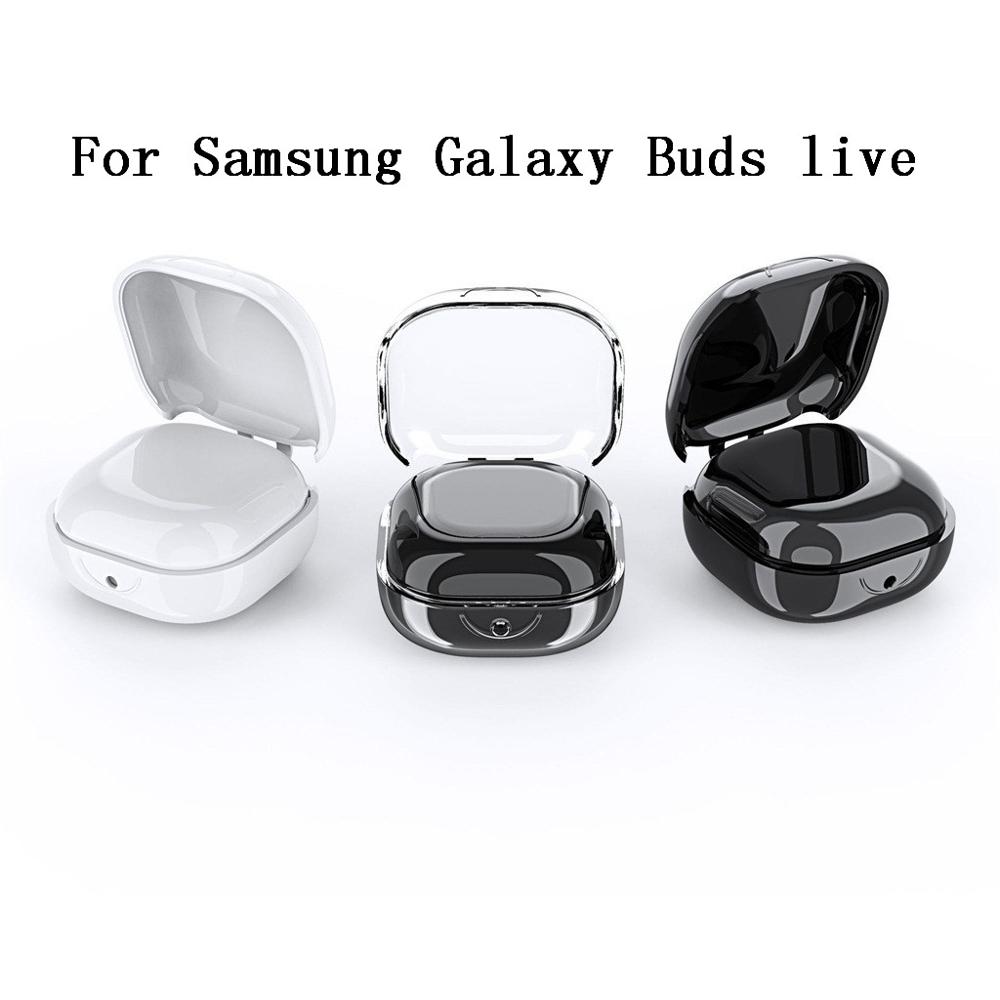 Klart tpu skin cover til samsung galaxy buds live trådløst headset stødsikkert blødt beskyttende hovedtelefoncover skal