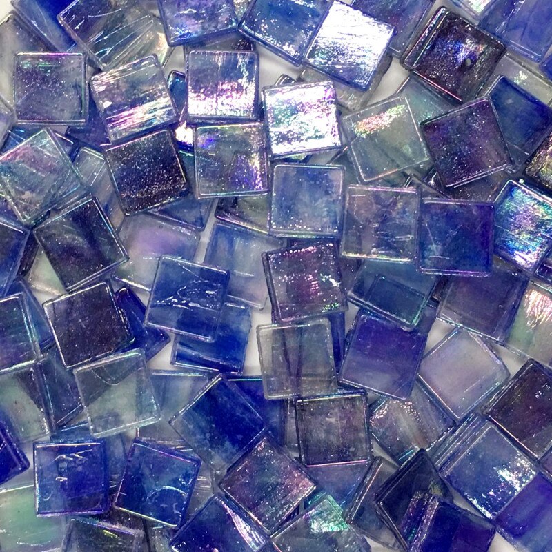 Lychee Life 50pcs Multicolor Glass Mosaic Tile Square Ceramic Mosaic Tiles DIY Arts Crafts Making Material: 1