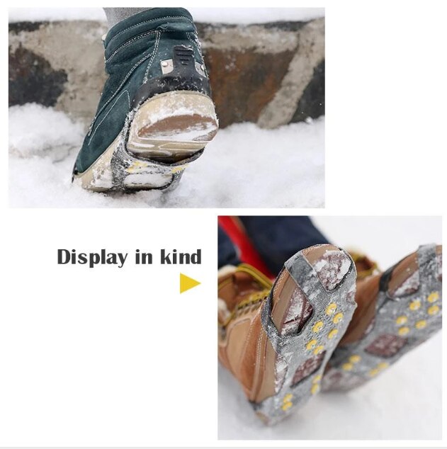 Ijs Antislip Sneeuw Shoe Spikes Grips Anti Slip Schoenen Dekken Outdoor Crampones Cleats Ijskrappen Winter Klimmen Veiligheid Tool