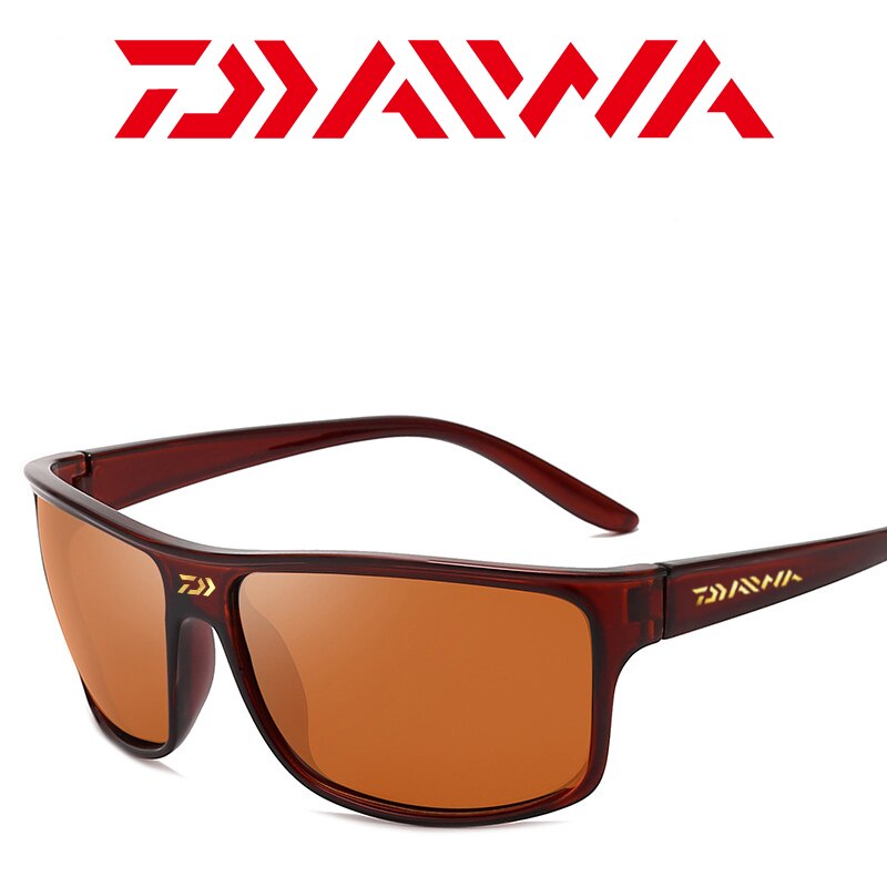 Daiwa udendørs kørsel og fiskeri uv beskyttelse solbriller herre sport cykling solbriller polariserede briller: Fotofarve 2