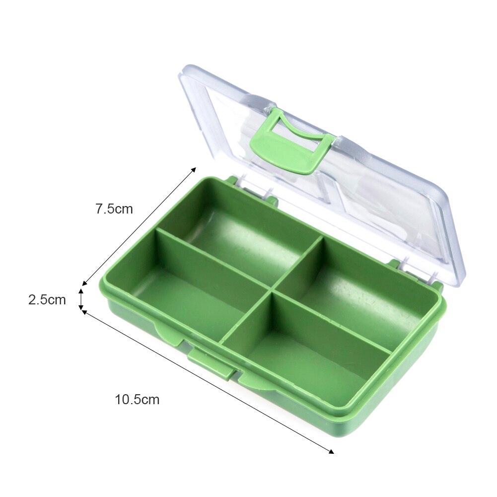 Estuche para anzuelos de pesca, caja de almacenamiento de herramientas, contenedor de accesorios de pesca, multiranura: Four grid box