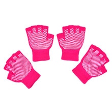 Yoga Gloves Fitness Lady Non-slip Glove Sports Exercise Training Half Fingers Woman acrylic cotton Mittens