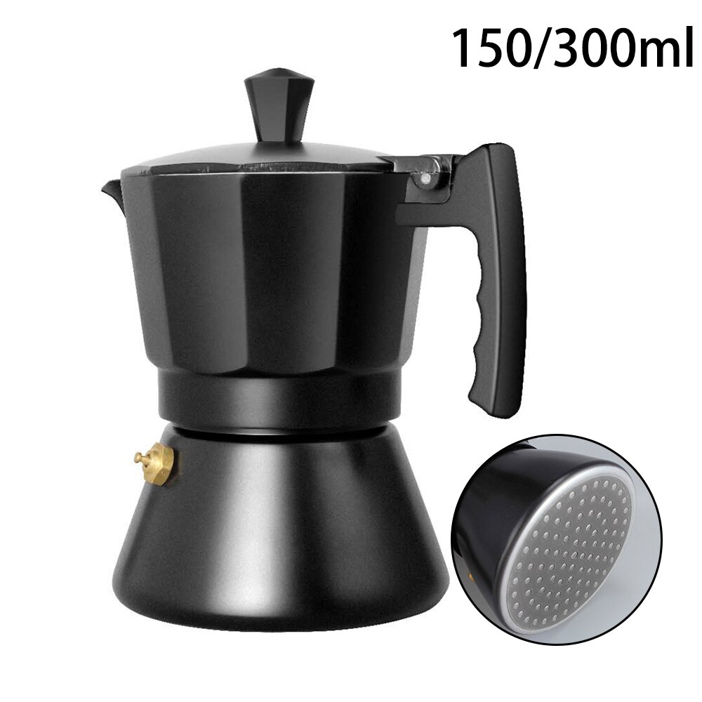 Aluminium mokka espresso koffiepot mokka koffiezetapparaat 150/300ml percolatoren voor inductiekookplaat café cafetera barista cocina