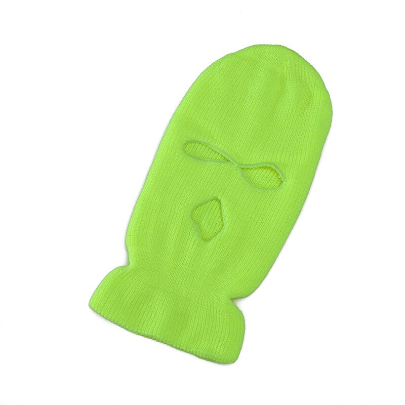 Novel Ski Mask Knitted Face Cover Winter Full Face Mask for Winter Outdoor Sports Winter Three 3 Hole Balaclava Knit Hat