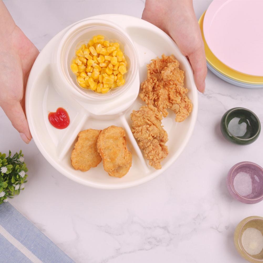 Praktisch Opbergvak Meerdere Grid Gerechten Plaat Servies Plastic Salade Rijst Groente Gerechten Plaat Voor Thuis