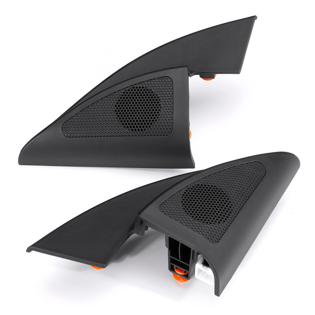 2pcs Black Front Triangle Head Tweeter Speaker with Wire Car tweeter audio trumpet speakers tweeter For kia RIO K2