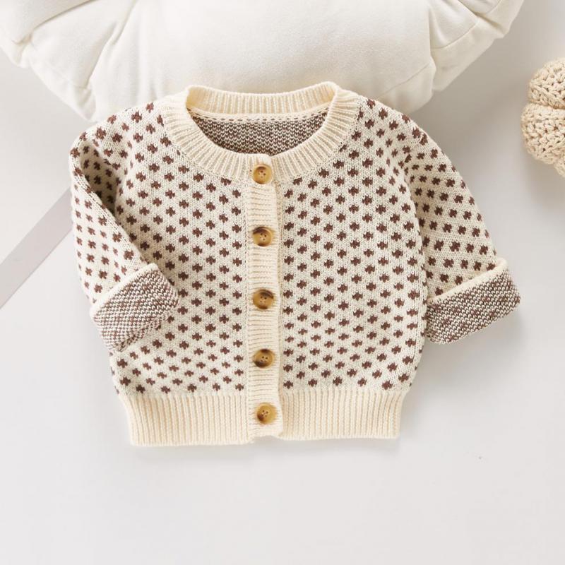 Baby Leuke Geometrie Trui Baby Meisjes Jongens Lange Mouw Mode Gebreid Vest Peuter Casual Kleding 2022 Lente Herfst