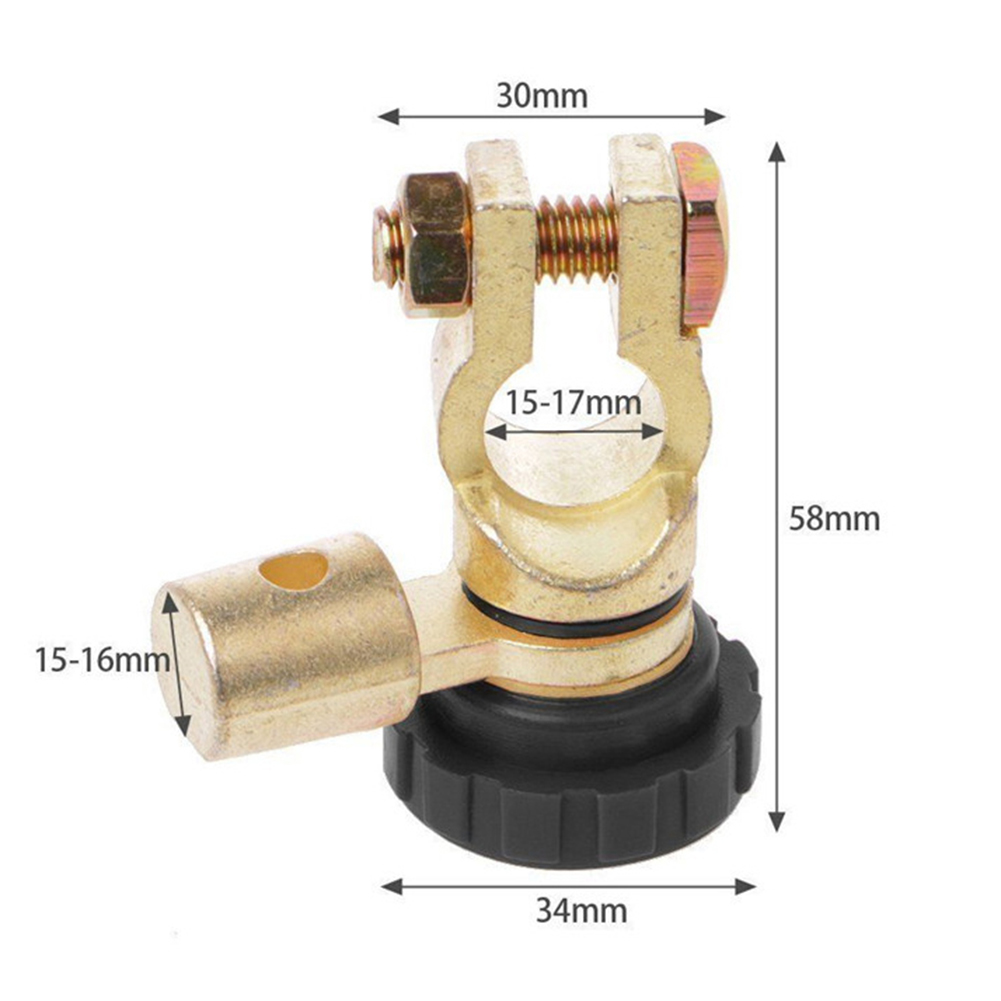 17mm L-typ Auto Batterie Schutz Schalter Universal Auto Auto Batterie Isolator Trennen Power Cut Off Kill Schalter