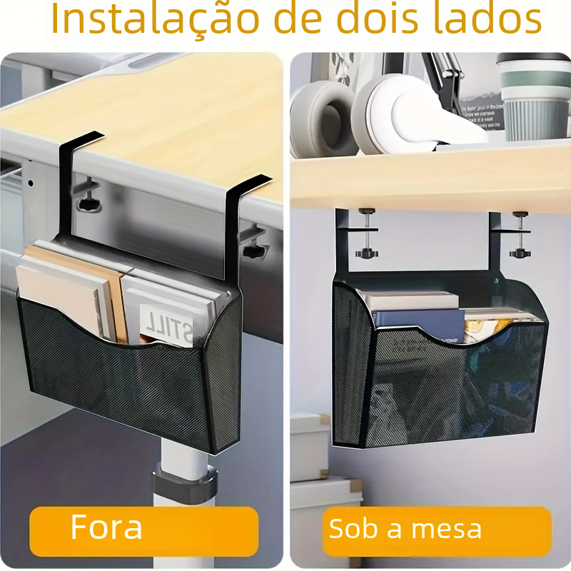 Étagère de rangement sous Table, plateau de gestion sans perceuse, organisateur de fil de bureau, support de gestion de bureau à domicile, organisateur de maison