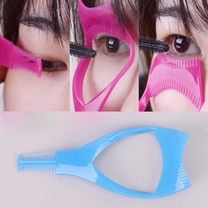 Wimpers tools 3 in 1 make-up mascara schild gids bescherming krultang wimperkruller kam wimpers cosmetica kromming applicator kam