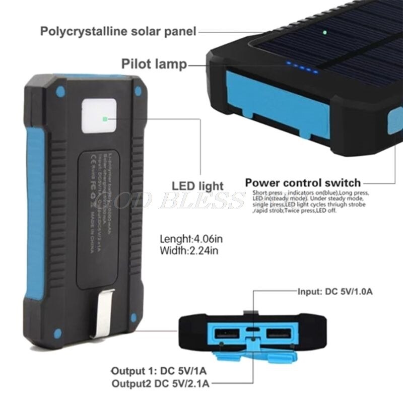 LED Dual USB Ports Solar Panel Power Bank Case Concise and vogue style Charger DIY Kits Box For Samsung