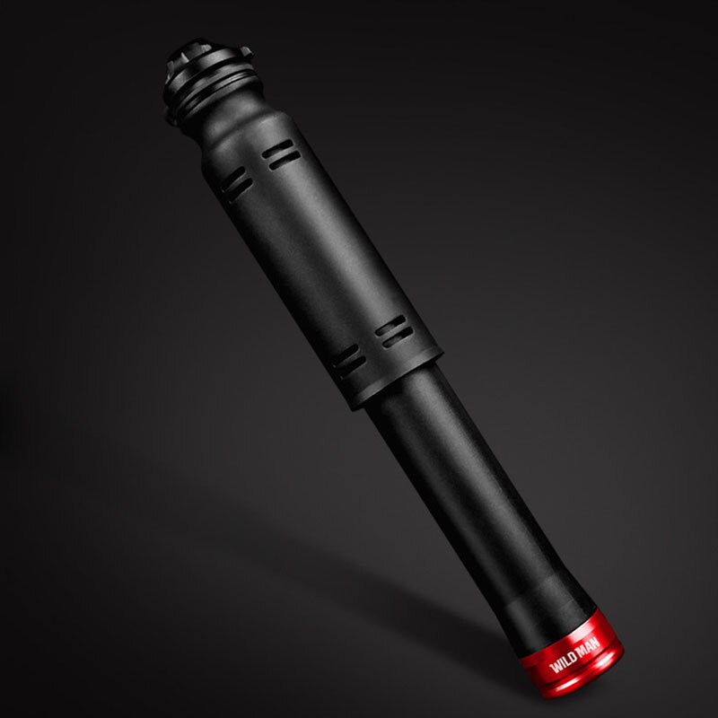 Wild man draagbare mini fietspomp mtb hoge druk plastic fiets handpomp fietsaccessoires pompe velo 110 psi: Rood