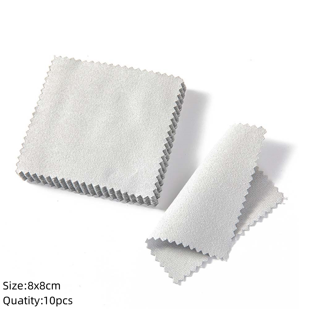 Paño limpiador de esmalte plateado, toallita suave y limpia, paño de limpieza, herramienta de joyería, suministros de fabricación, servilletas, accesorios de limpieza, 10/50 Uds.