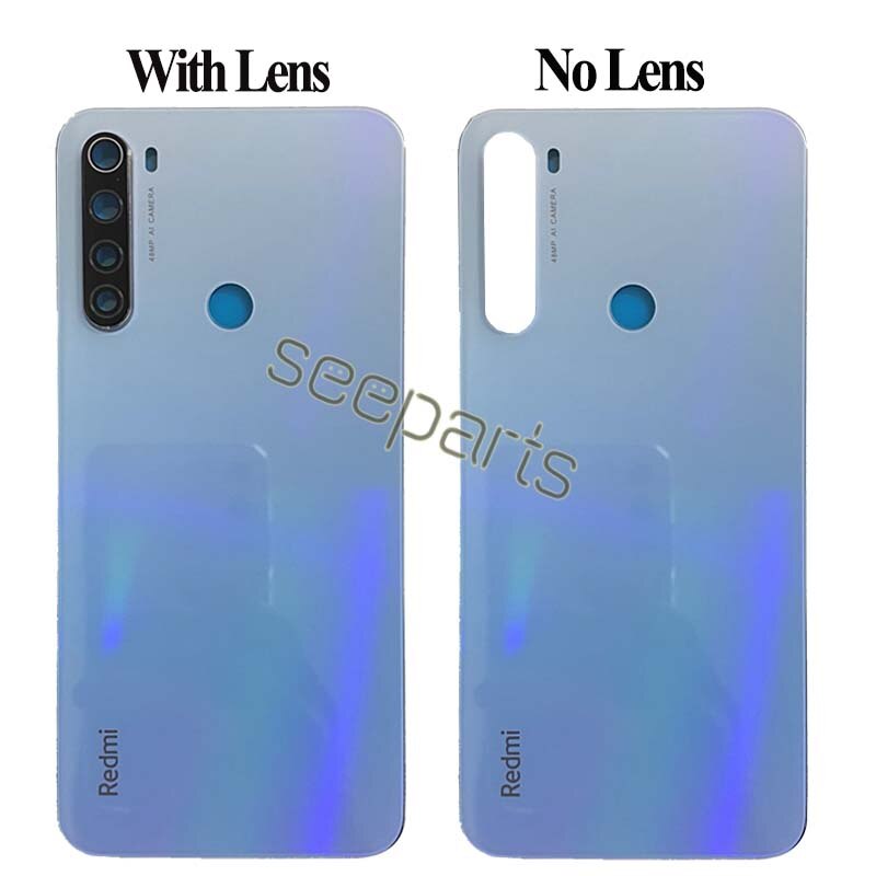 Novo para xiaomi redmi nota 8 pro bateria capa traseira do painel de vidro caso habitação traseira para redmi nota 8 pro volta da bateria capa porta