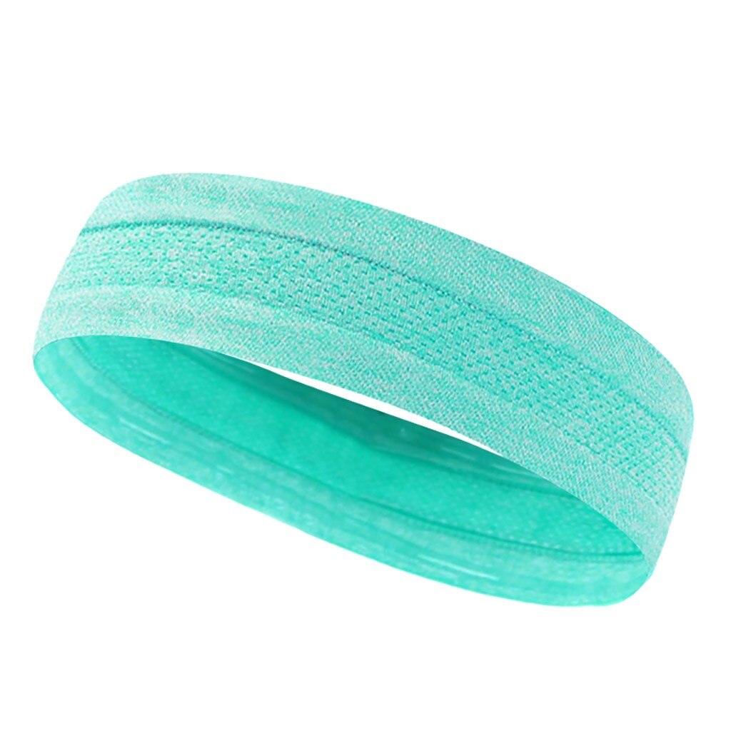 Unisex Elastische Zweetband Sport Gym Hoofdband Workout Absorberende Yoga Hoofdband Fitness Effen Kleur Outdoor Running Hoofdband: green