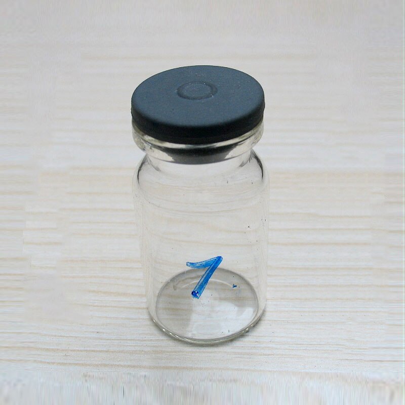 100pcs 5ml Transparent Clear Small Glass Vials Bottles Containers With Black Cap Liquid Sampling Sample Glass Bottles