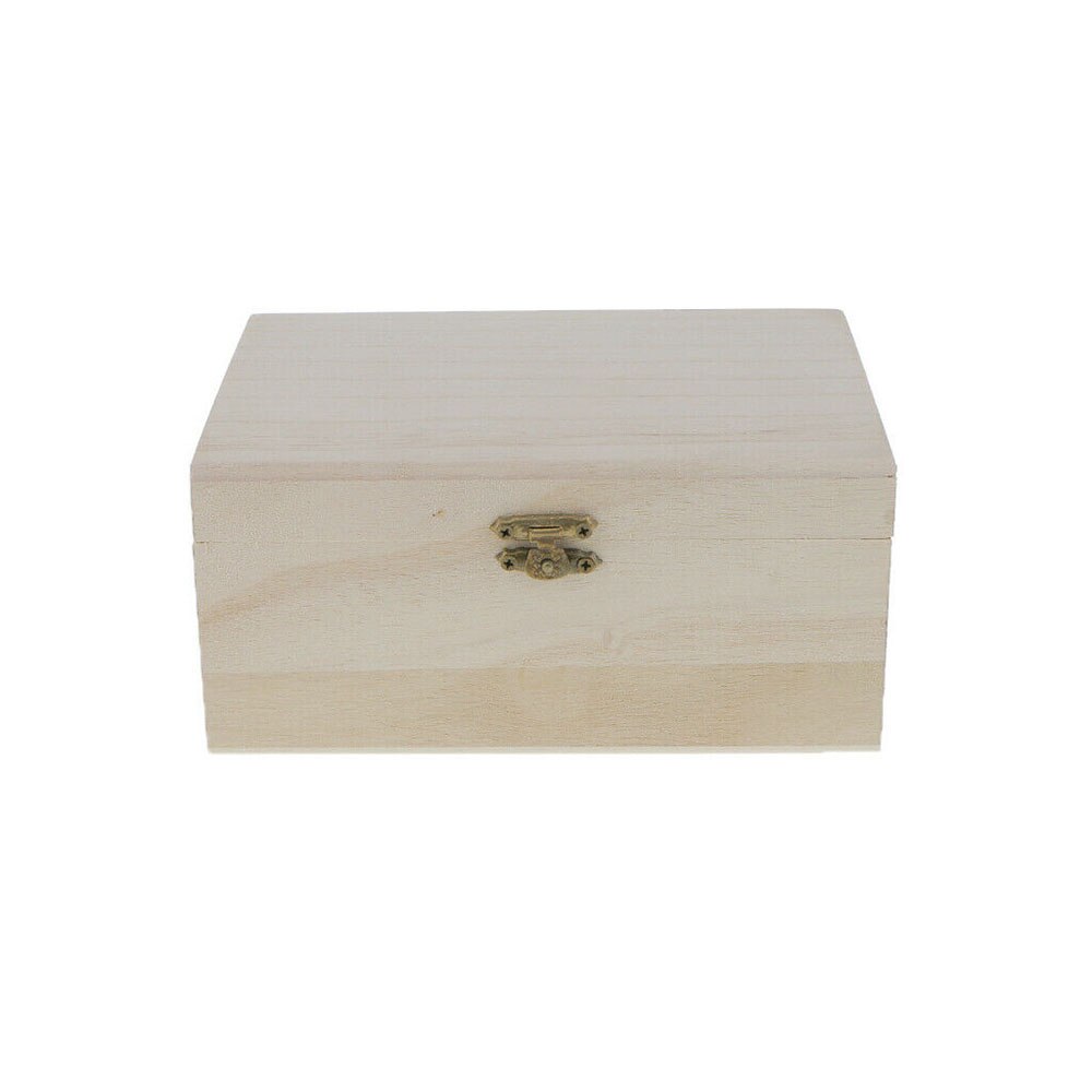 DIY Wooden Jewellery Box Unpainted Handmade Jewelry Storage Box Arts Crafts Home Storage Tool for Necklace: B