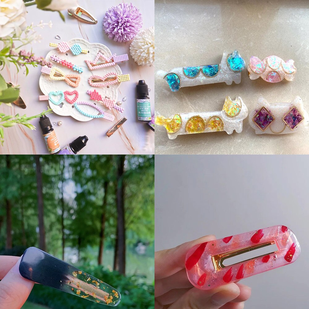 Multi-style szpilka Barrette silikonowe formy przezroczyste do włosów klipy żywica epoksydowa UV formy do DIY tworzenia biżuterii akcesoria do włosów