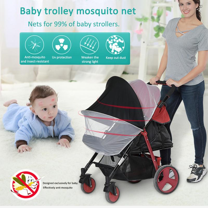 Mosquitera Universal para cochecito de bebé, sombrilla para el sol, carrito Anti-UV, mosquitera plegable, mosquitera, red de protección para el coche de bebé