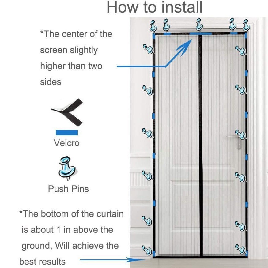 Anti Mosquito Insect Fly Bug Curtains Net Automatic Closing Door Screen Kitchen Curtains Magnetic Mosquito Net Door