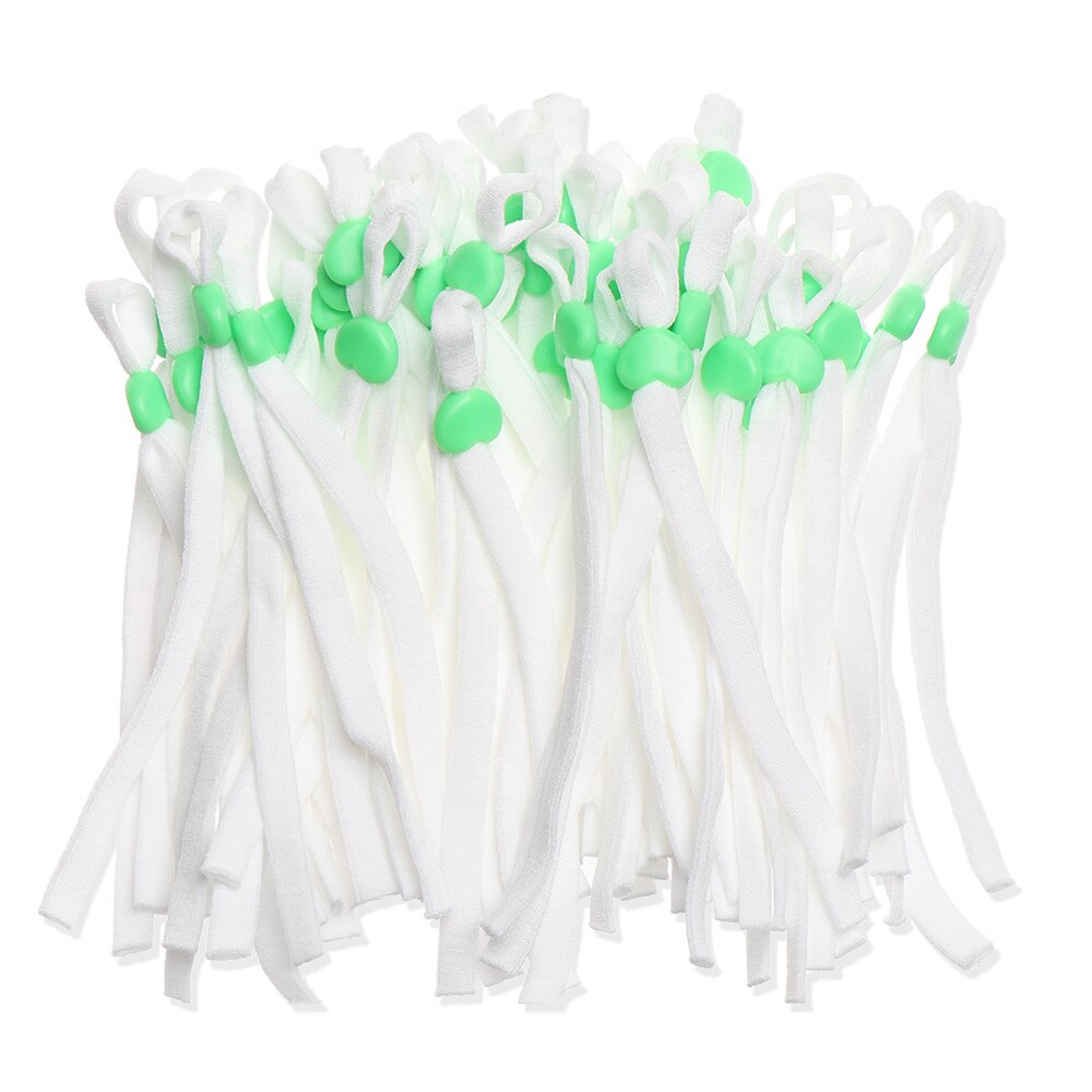 Cordones de silicona antideslizantes con hebilla del acollador, accesorios para mascarillas, amor, novedad, 50 Uds.: Green